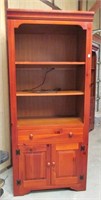 Broyhill Pine Front Bookcase Cabinet