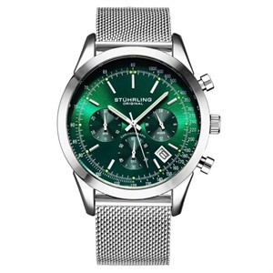 Stuhrling Men's Chronograph Green Dial Watch