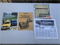 3 x Dealership Brochures inc Leyland Mini and