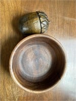 Wooden nut bowl