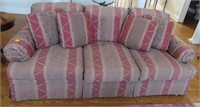 7' HICKORY CHAIR CO. SOFA WITH MATCHING THROW