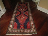 Red & Navy Area Rug 10' 4" x 4'