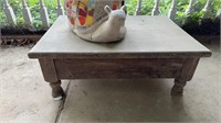 Low Antique wood side table display table