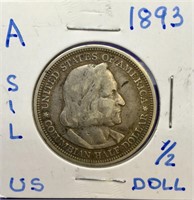 Rare 1893 US Columbian Half Dollar