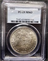 1883 PCGS MS63 Morgan Silver Dollar