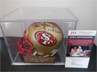 STEVE YOUNG SIGNED AUTO 49ER'S MINI HELMET JSA COA