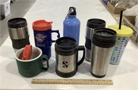 Lot of drinking bottles/cups