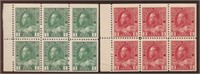 CANADA #104a & #106a BOOKLET PANES OF 6 MINT
