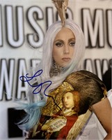 Autograph COA Lady Gaga A3 Poster