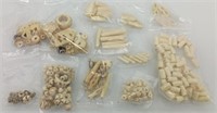 Carved bone beads for jewelry making