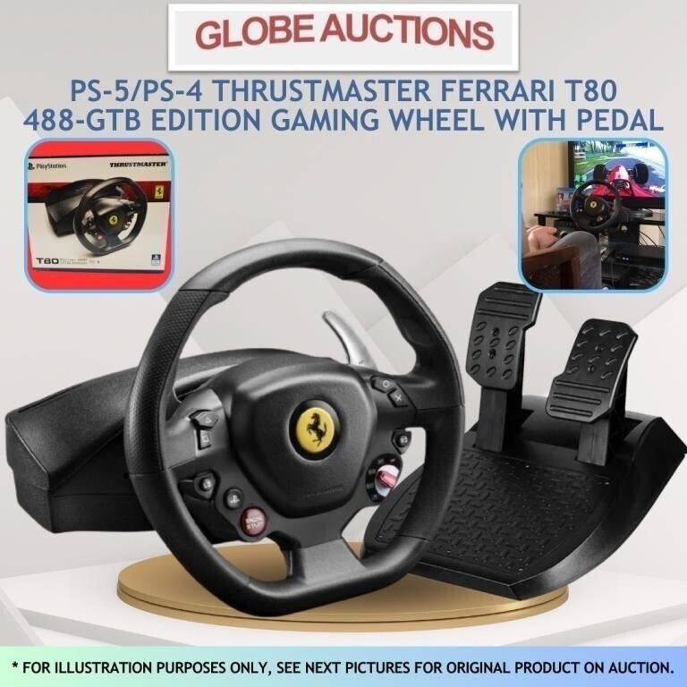 PS-5/PS-4 FERRARI T80 GAMING WHEEL+PEDAL(MSP:$170)