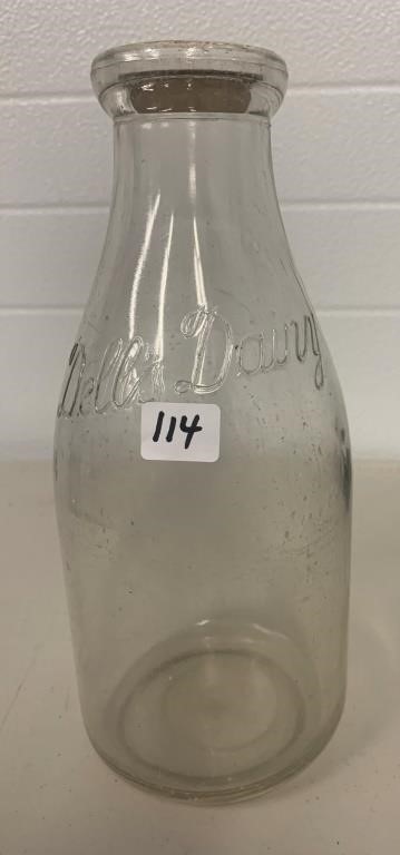 Dell's Dairy Embossed  Bottle (quart 10")