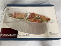New Corningware French white 4Qt. covered