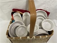 Cookout set complete with blanket basket bowls