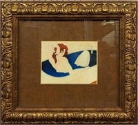 Framed Print Of Woman In Bathtub