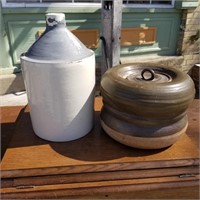 Lot of Crock Jug & Crock Pot with Lid