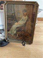 Antique Picture Frame & Stand