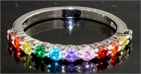 Elegant 1.00 ct Rainbow Gemstone Band