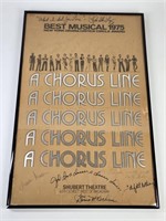 A CHORUS LINE THEATRE POSTERS - CAST SIGNED
