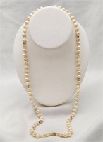 Pearl & Gold Bead 28" Necklace