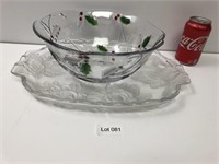 Mikasa Glass Bowl & Tray