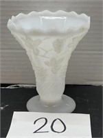 Vintage Anchor Hocking White Milk Glass Pedestal