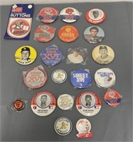 Vintage Sports Souvenir Button Lot