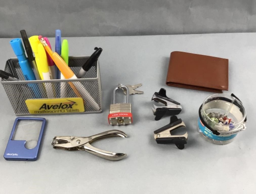Office supplies and wallet