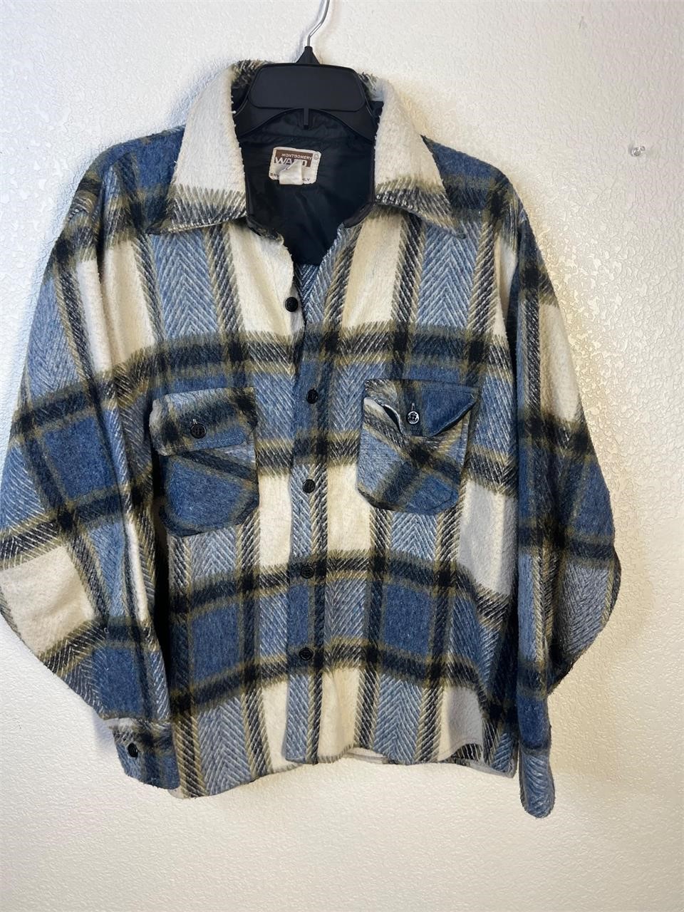 Vintage Montgomery Ward Flannel Button Up Shirt