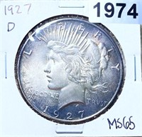 1927-D Silver Peace Dollar GEM BU