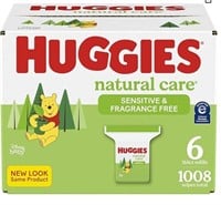 Baby Wipes, Huggies Natural Care 6 refill packs