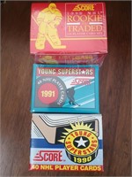 THREE SCORE Young Superstars '90-'91 sets