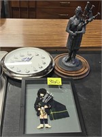 bagpipe collection clock picture statue