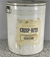 Very Large Crisp Rite Lidded Tin Storage Container