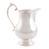 American sterling baluster-form pitcher