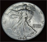 1942 P AU Grade Walking Liberty Half Dollar