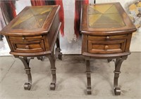 11 - PAIR OF MATCHING SIDE TABLES