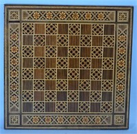 Wood Chess Board  Mosaic Middle Eastern