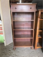 Vintage solid wood bookshelf w/ drawer
