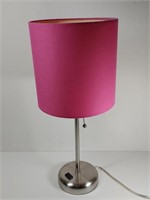 Hot Pink and Chrome Lamp