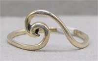 Sterling Silver swirl ring, size 7.