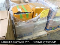 LOT, ASSORTED FACE SHIELDS ON THIS PALLET