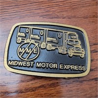 Midway Motor Express Solid Brass Belt Buckle