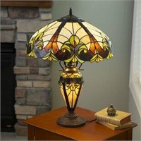 Crepeau Double Lit Tiffany 24 Table Lamp"