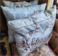 (3) Decorative Pillows