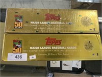 Two Boxes Topps Baseball Cards.