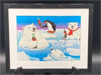 Framed Coca-Cola Polar Bears Print
