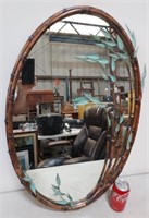 Beautiful metal faux rattan mirror