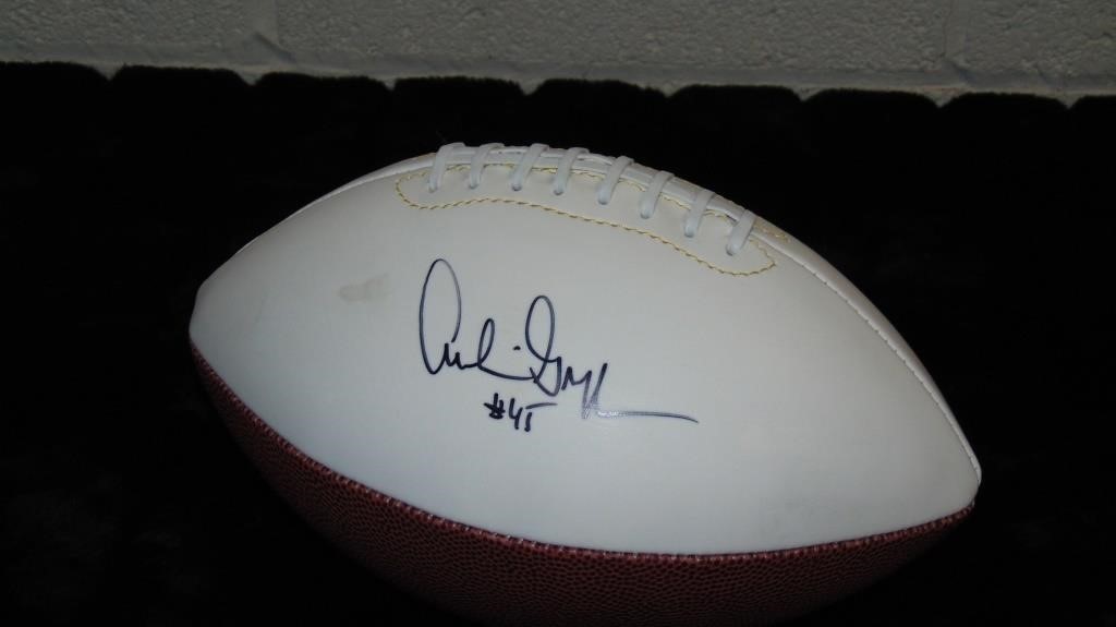 Football~Signed by Archie Griffin #45
