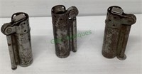 War era butane lighters - three from Dunhill